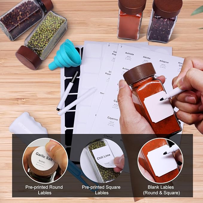 16 Pcs Spice Jars, 4oz Seasoning Containers - Image 4