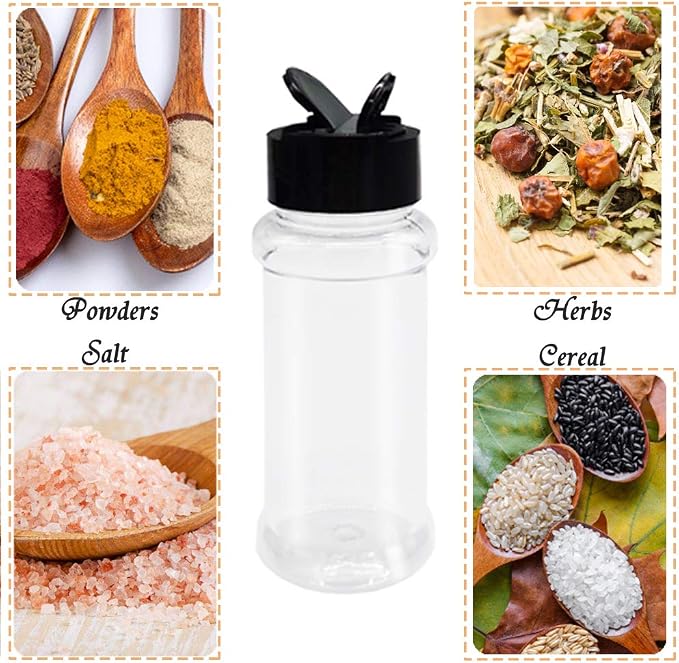 OJYUDD 16 Pack 3.4oz/100ml Plastic Spice Bottles Set, Empty Seasoning Containers - Image 5
