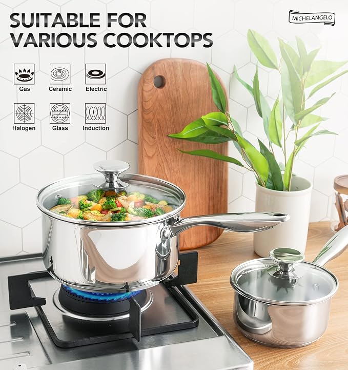 MICHELANGELO 4 Quart Saucepan - Image 2
