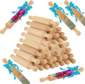WOPPLXY 50 Pcs Mini Rolling Pin, 5.5 Inches Wooden Rolling Pins, Mini Rolling by WopplxyUS