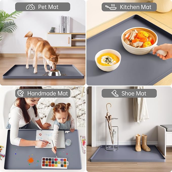 FLATO Waterproof Under Sink Mat 37" x 22" Shelf Liner - Image 6