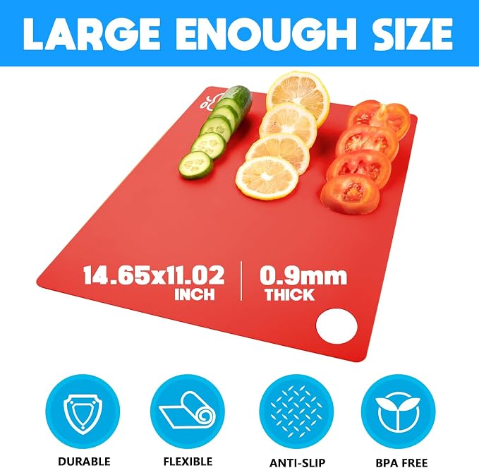 GoodLuck 10 Pieces Flexible Cutting Boards - Image 2