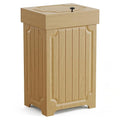 Povrgive Wood Trash Can Cabinet, 13 Gallon Hidden Kitchen Garbage Can by POVRGIVE-GreatDecorForIdealHome
