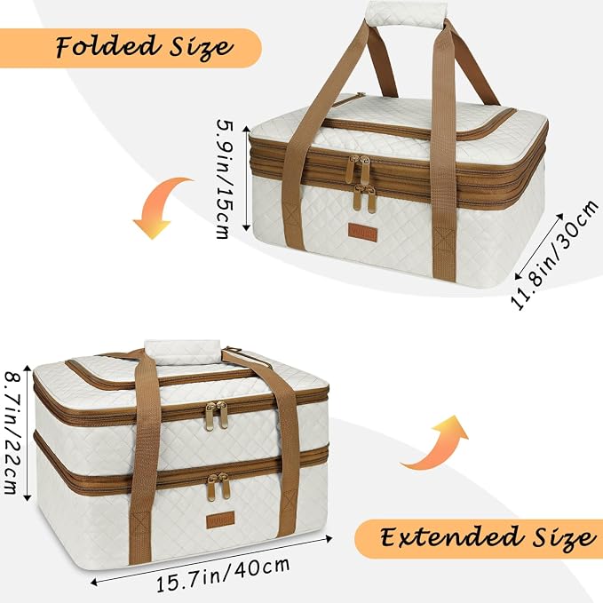Quilted Insulated Double Casserole Carrier - Image 3