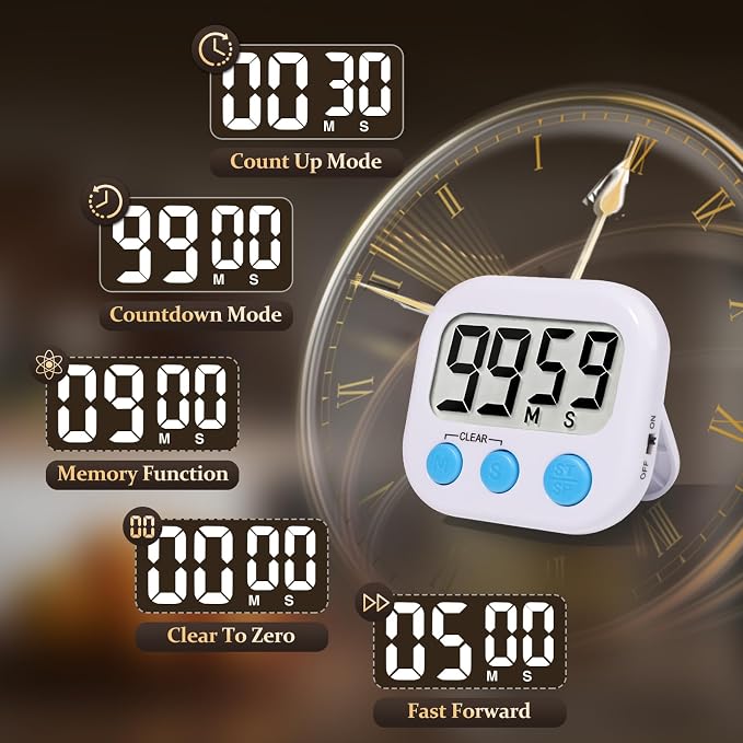 12 Pack Digital Kitchen Timer Small Classroom Timers - Image 7