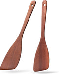 2PCS Wooden Spatulas for Cooking, 12.8inch Coated Mahogany Turners for Frying by HEFILD
