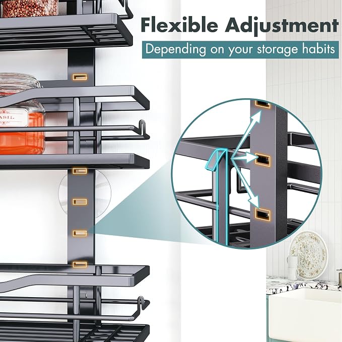 Eastherry Over The Door Pantry Organizer，6-Tier Over The Door Organizer - Image 6