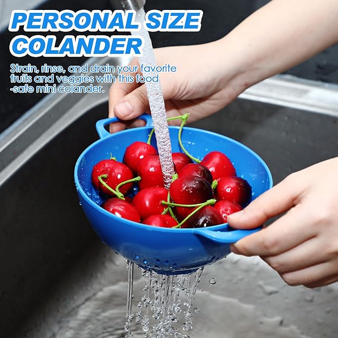 Baderke 4 Pack Mini Colander for Kitchen Plastic Berry Strainer - Image 4