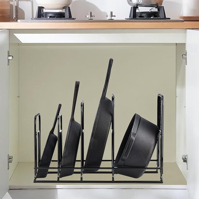 Toplife 2 Pack Heavy Duty Pan Organizer, 5 Tier Pot and Pan Organizer Rack - Image 5