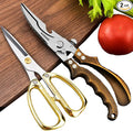 Premium Kitchen Shears 2-Pack Heavy Duty Poultry & Meat Scissors, Bone Shears by AUDAMI