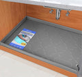 SIKADEER 37" x 22" Under Sink Mat Waterproof, Silicone Mat Kitchen Drawer Shelf by SIKADEER