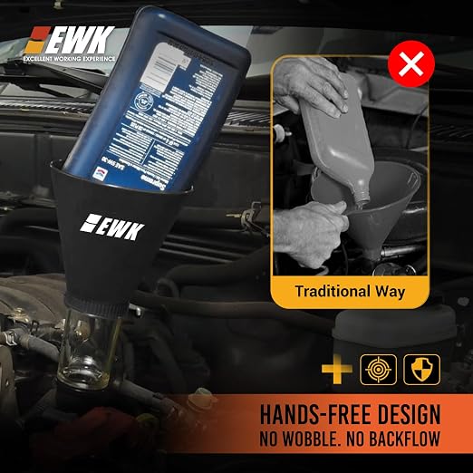 EWK Threaded Engine Oil Funnel for Subaru, Hands-Free Oil Change Funnel - Image 4