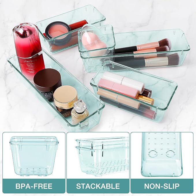 StorMiracle 16 PCS Drawer Organizer Set, 5 Varied Size Bathroom and kitchen - Image 3