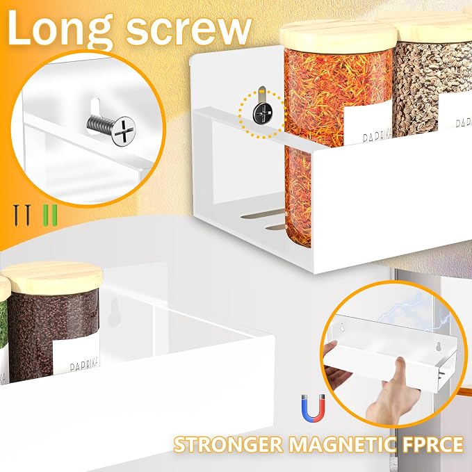 SMRCAD Magnetic Spice Rack for Refrigerator - Image 2