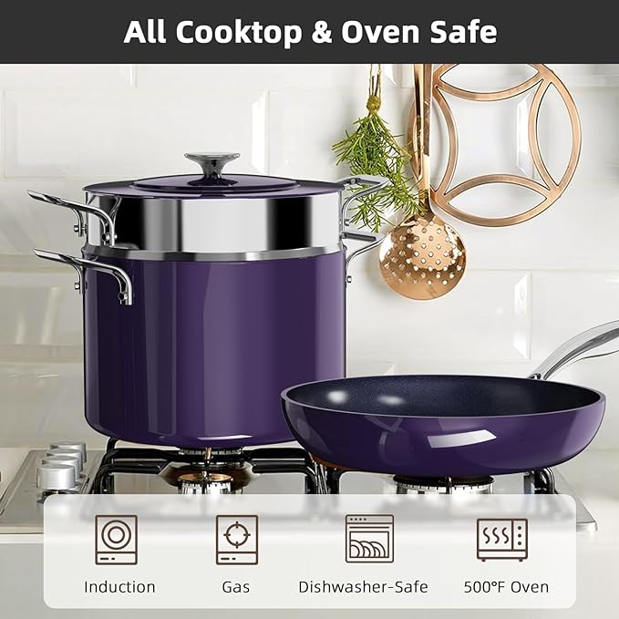 Nuwave Lux 13pc Forged Lightweight Cookware Set PFAS Free, Healthy G10 Duralon - Image 5