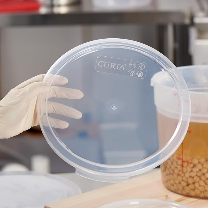 CURTA 12 Quart Translucent Round Food Storage Container - Image 8