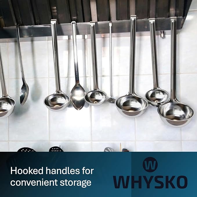 Whysko Soup Ladle Stainless Steel, 6 oz Metal Ladle Spoon, Rustproof Heat - Image 6