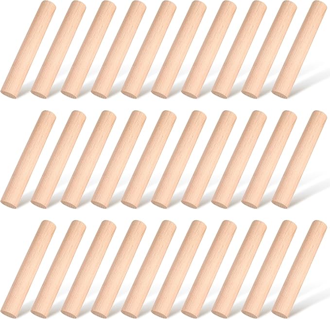 Patelai 30 Pieces Small Wooden Rolling Pin, Dumpling Dough Roller Wooden Mini by Patelai