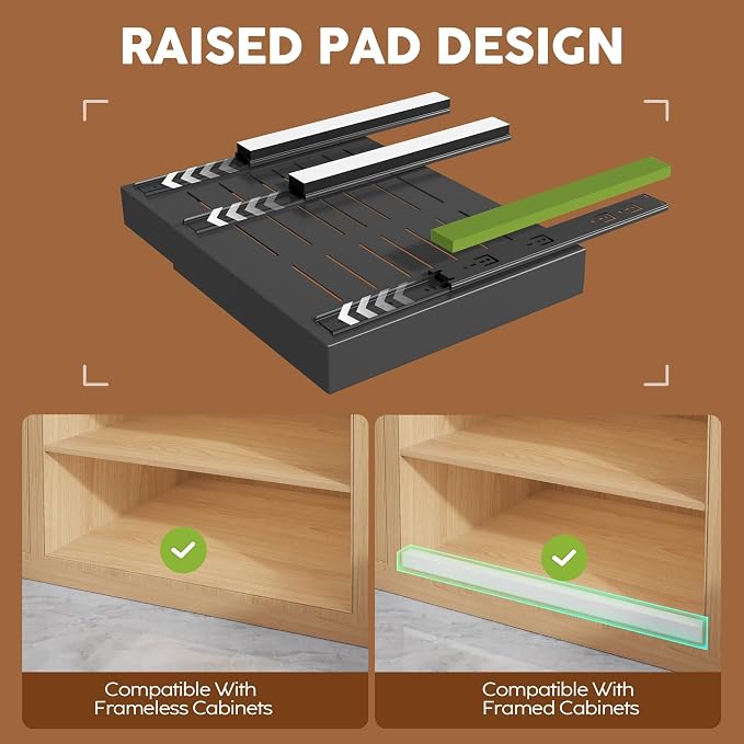 Seinloes 2 Pack Expandable Pull Out Cabinet Organizer 16.5"Deep - Image 2