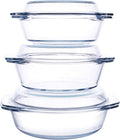 Set of 6 Pieces Round Tempered Glass Casserole Dish by HUSANMP