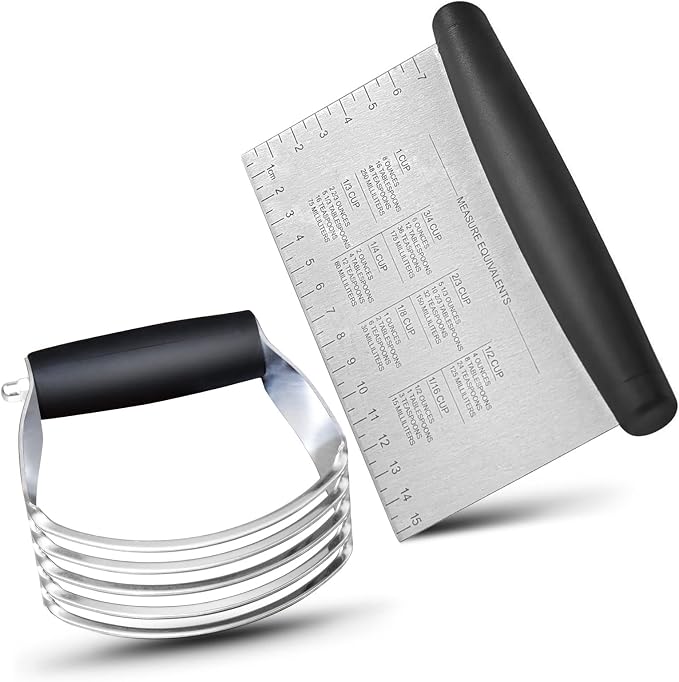 ALLTOP Stainless Steel Bench Scraper and Pastry Blender Cutter Set, Efficient by ALLTOP
