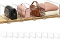 Shelf Dividers Purse Organizer for Closet: 6-inch Tall Acrylic Handbag Organizer by SortNStore