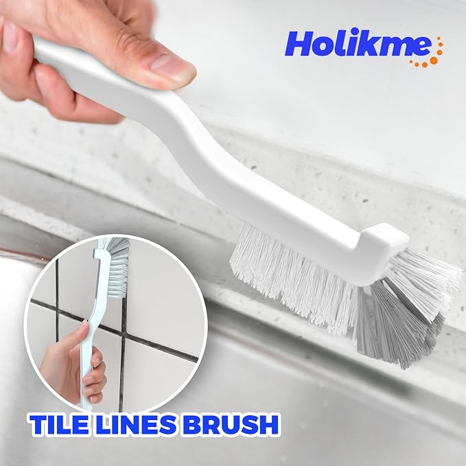 Holikme 6 Pack Dish Brush with Handle Kitchen Cleaning Brush Set - Image 3