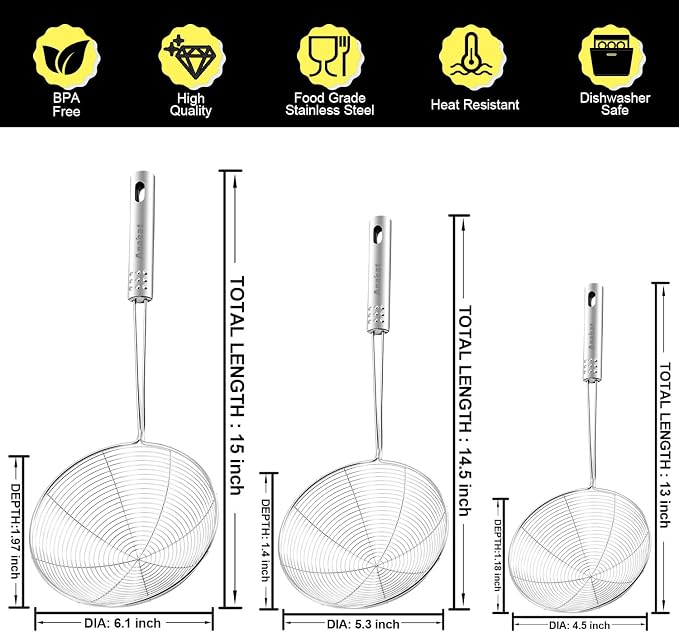 Anaeat Stainless Steel Spider Skimmer - Image 6