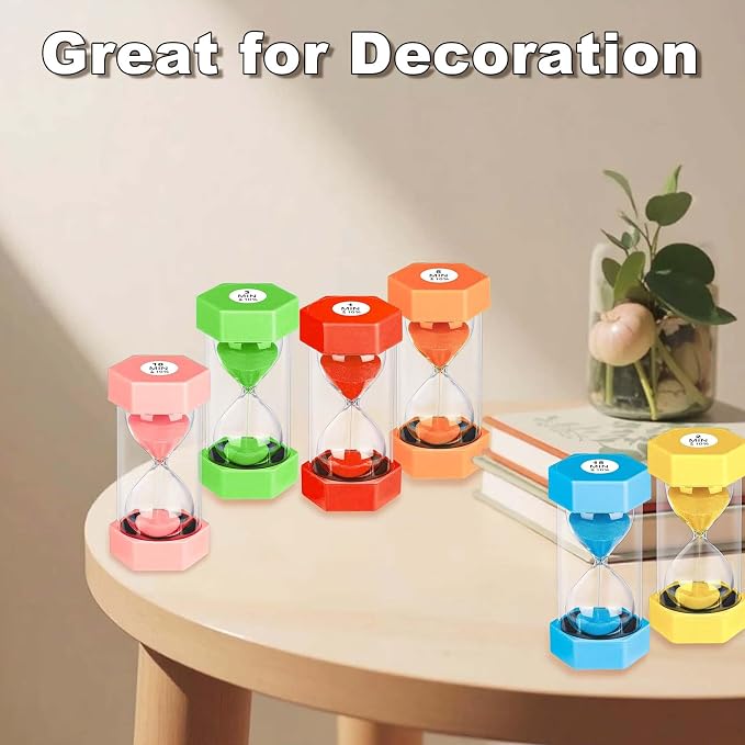 Hourglass Sand Timer 1 Minute, Unbreakable Hourglass Sand Clock, Plastic - Image 9