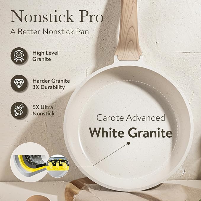CAROTE 21Pcs Pots and Pans Set, Nonstick Cookware Sets - Image 8