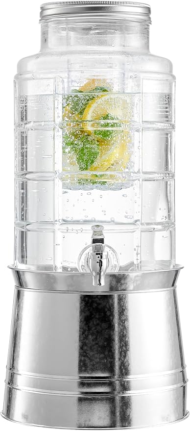 Style Setter Patchwork Beverage Dispenser Cold Drink Dispenser w/ 2.4-Gallon by Stylesetter