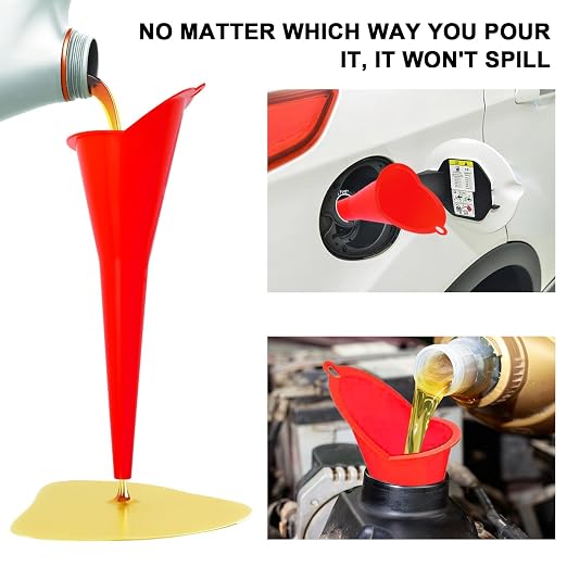 Long-Neck Oil Funnel for Automotive – Multi-Function Plastic Funnel for Oil - Image 4