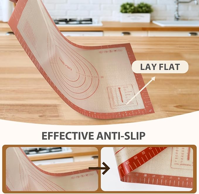 Pastry Mat, 0.7mm Extra Thick 32 x 24 Inches Large Non Stick Silicone Baking Pad - Image 4