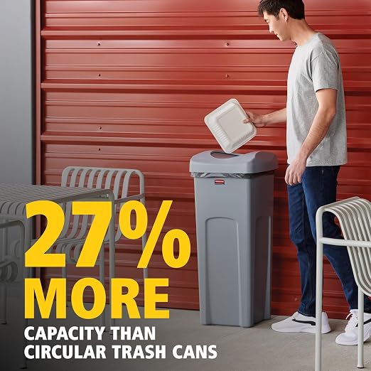 Rubbermaid Commercial Products Square Trash/Garbage Container - Image 4