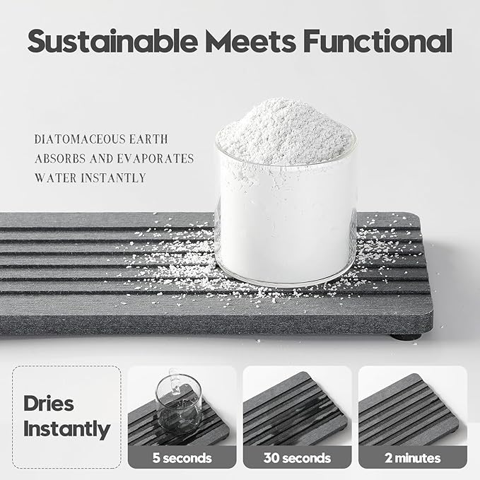 Razborci 2PCS Diatomite Quick Stone Drying Tray Mat - Image 3