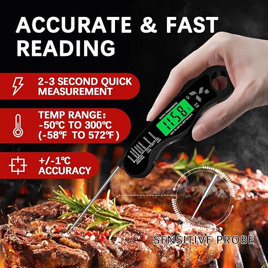 Meat Thermometer Digital，IP67 Waterproof Cooking Thermometer - Image 2