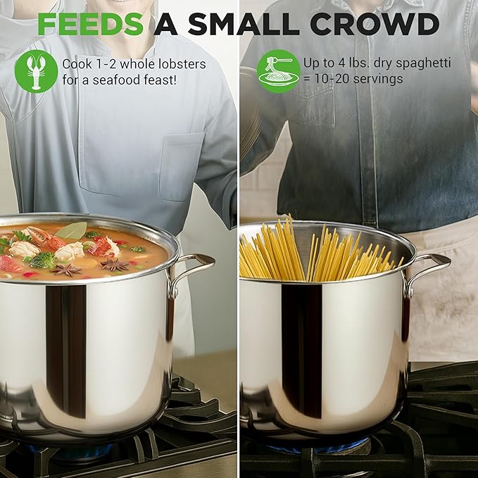 NutriChef 12-Quart Stainless Steel Stockpot – 18/8 Food Grade Heavy-Duty - Image 4
