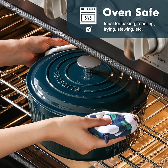 SENSARTE Enameled Cast Iron Dutch Oven Pot - Image 5