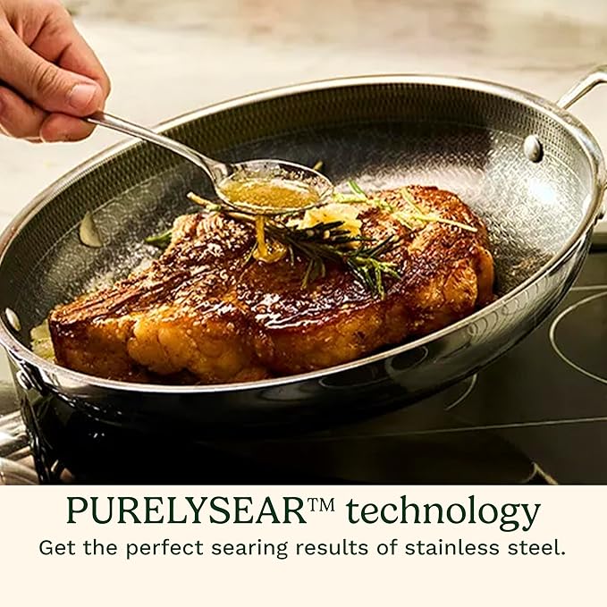 Cuisinart FusionPlus Hybrid Stainless Steel Cookware, 12-Inch Round Griddle Pan - Image 3