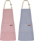 2Pack Adjustable Kitchen Apron for Women Men by ZAIORD