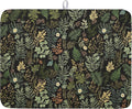 Black Green Botanical Dish Drying Mat by Kawani