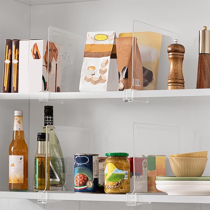8 Pack 12 Inches Clear Shelf Dividers - Image 7