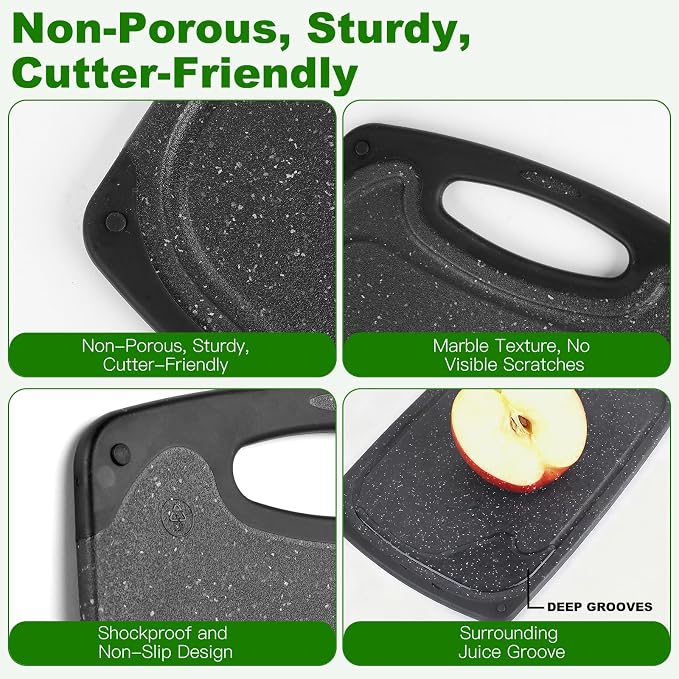 Cutting Boards, 15.7"×9.4" Plastic Chopping Board Made From Natural Food Grade - Image 3