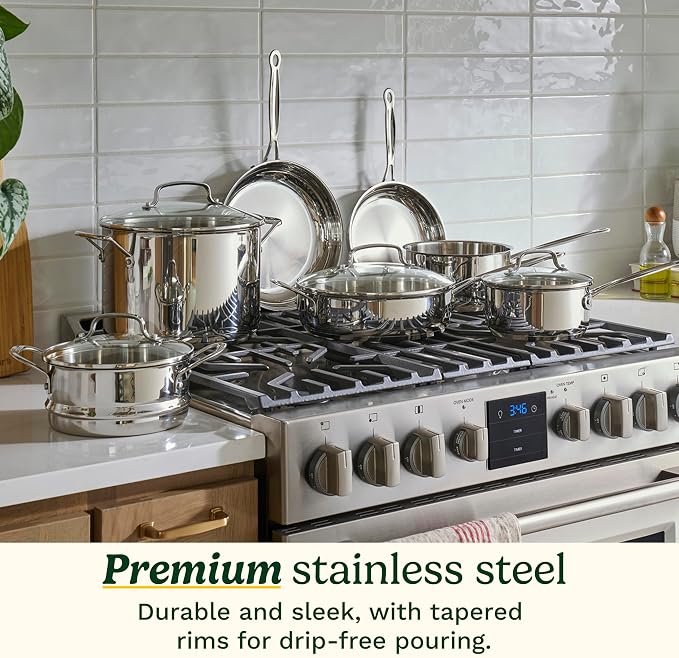 Cuisinart Chef’s Classic 11-Piece Stainless Steel Pots and Pans Set, Cookware - Image 3