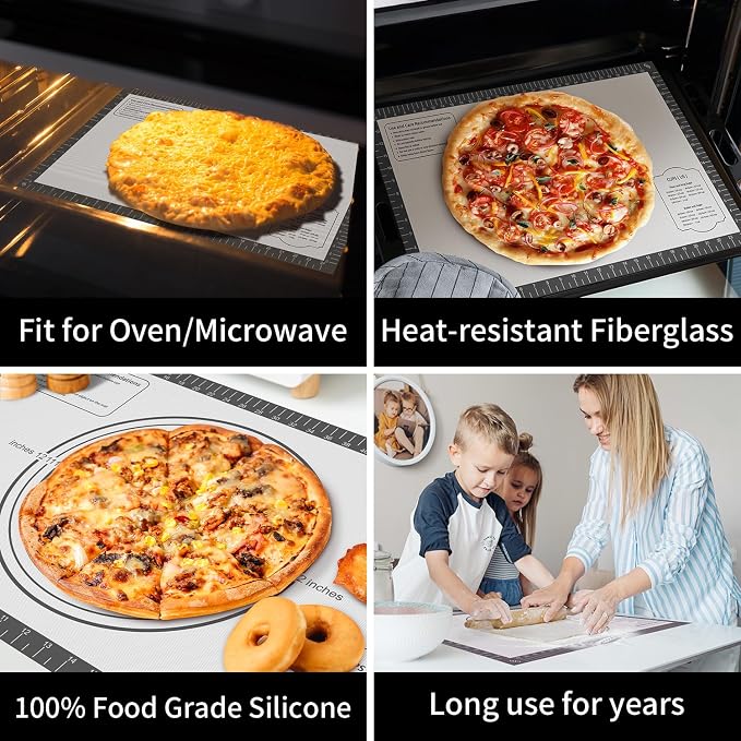 Silicone Baking Mat with Measurement, Non Stick Silicone Pastry Mat - Image 6