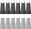 Handepo 12 Pcs Cotton Aprons for Women Men by Handepo