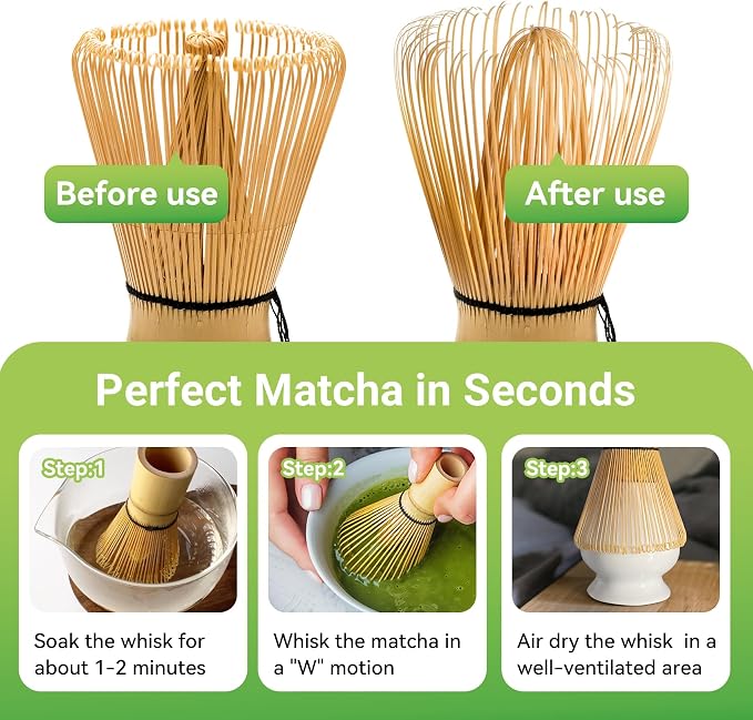 Bamboo Matcha Whisk 80/100/120 Prong, Traditional Japanese Chasen Matcha - Image 5