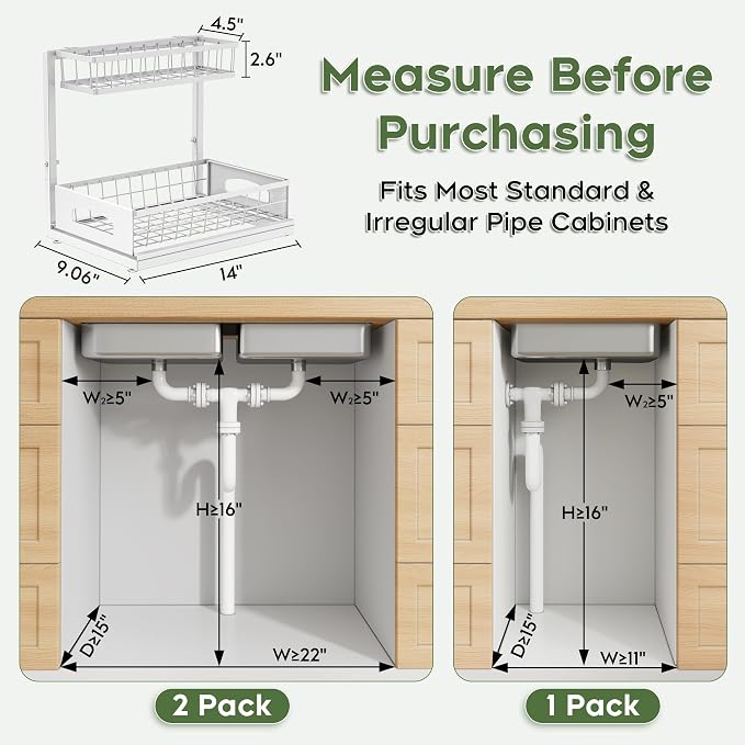 Under Sink Organizer, Cabinet Organizer - Image 2