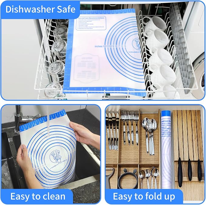 Silicone Pastry Mat for Dough Rolling, Silicone Baking Mat - Image 4