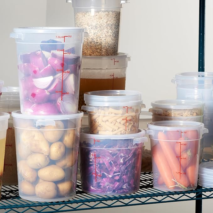 CURTA 2 Quart Translucent Round Food Storage Container - Image 8